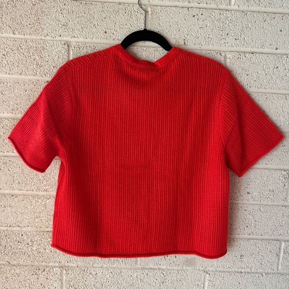 White + Warren Cashmere Waffle Mesh Tee Top Sweater XS - Picture 2 of 9